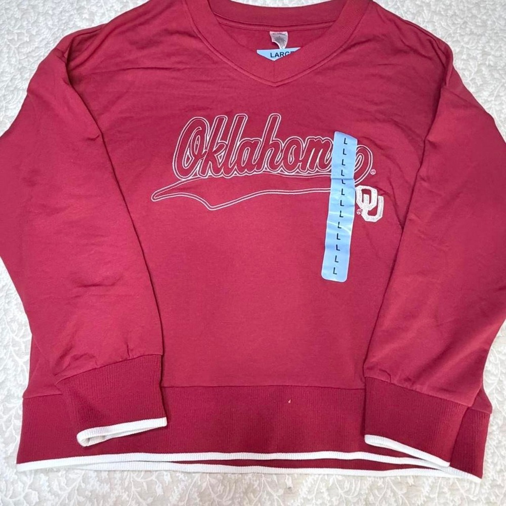 Oklahoma Sooners red & burgundy crewneck sweatshirt